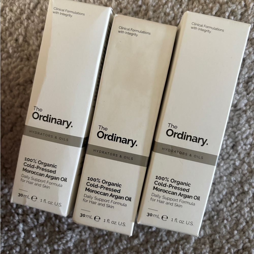 The Ordinary Cold-pressed Moroccan Argan Oil (3x bottles)